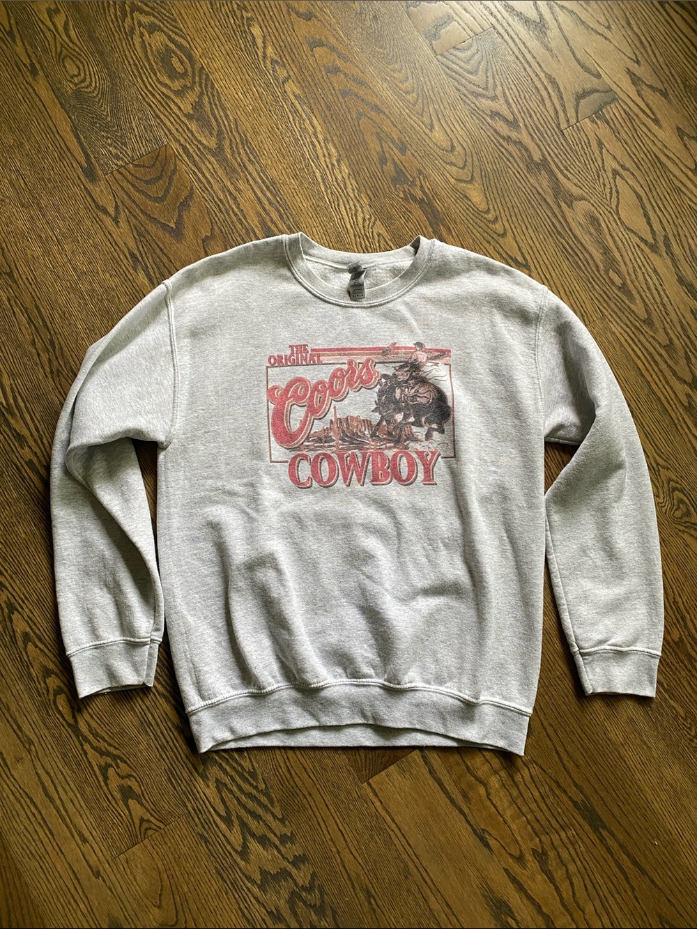 Coors Cowboy Graphic Crewneck Sweater